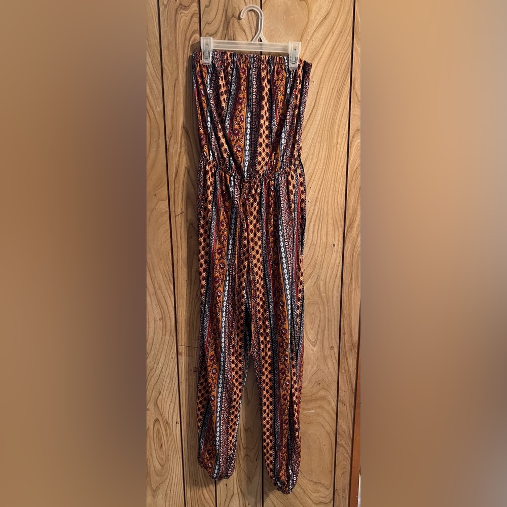 Romper, cuffed at bottom, strapless